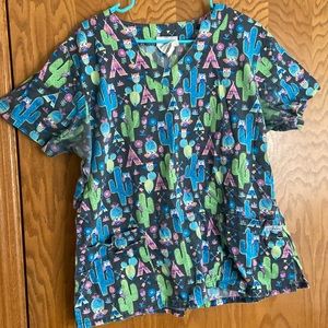 Desert themed scrub top